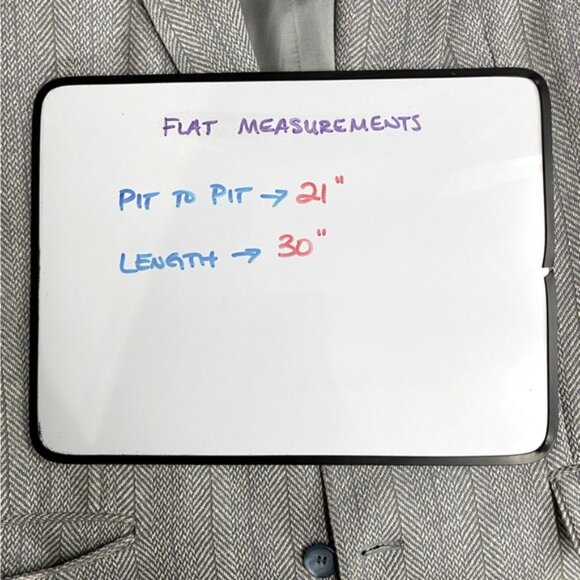 Vintage Wm H Leishmans Light Grey Herringbone Lambswool Silk Blend Blazer 40R - Picture 5 of 15